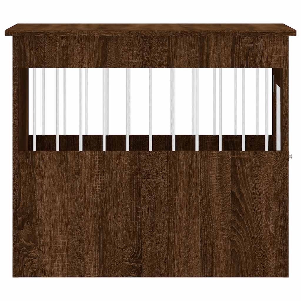 Hundekäfig im Möbelstil Braun Eichen-Optik 55x80x68 cm