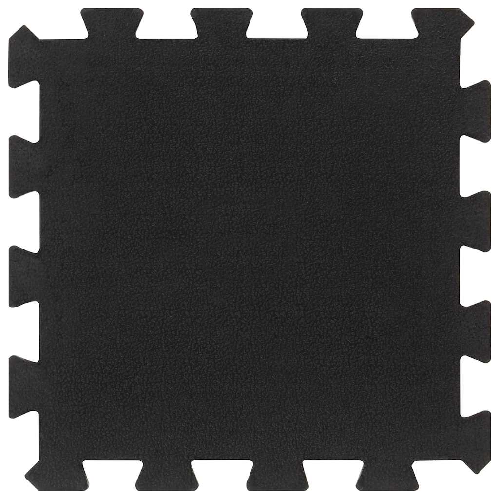 Bodenfliesen aus Gummi 16 Stk. Schwarz 16 mm 30x30 cm