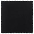 Gummi-Bodenfliese Schwarz 12 mm 100x100 cm