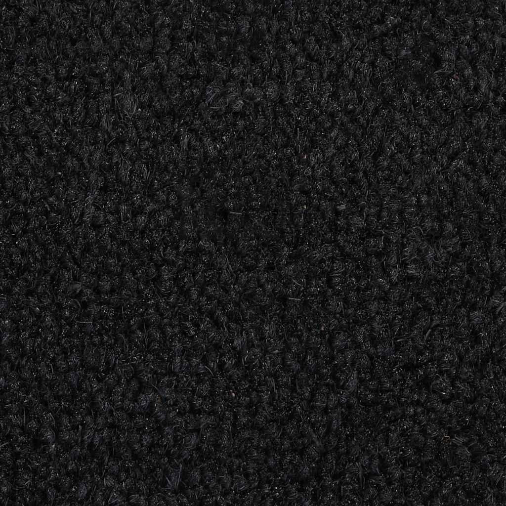 Fußmatte Schwarz Halbrund 60x90 cm Kokosfaser Getuftet