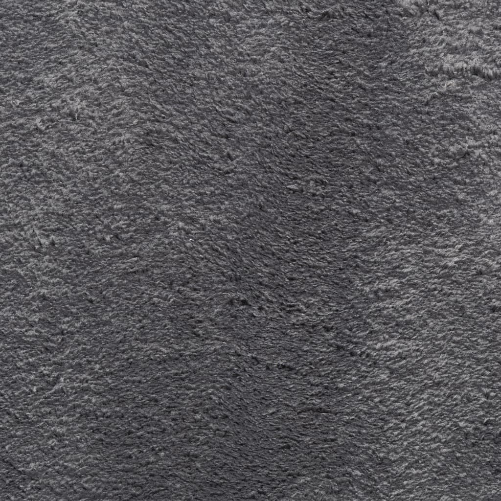 Teppich HUARTE Kurzflor Weich und Waschbar Anthrazit 160x230 cm