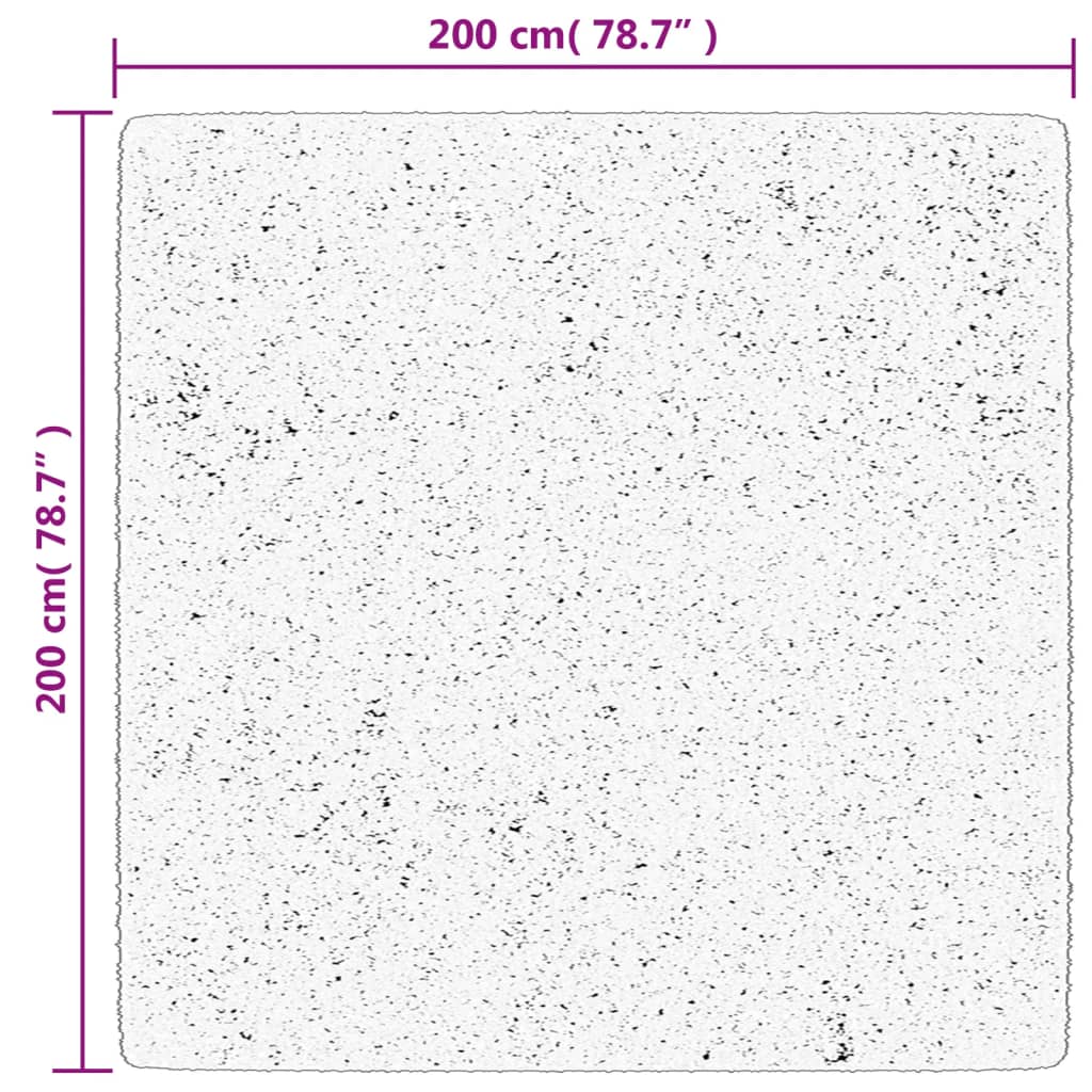 Teppich HUARTE Kurzflor Weich und Waschbar Anthrazit 200x200 cm