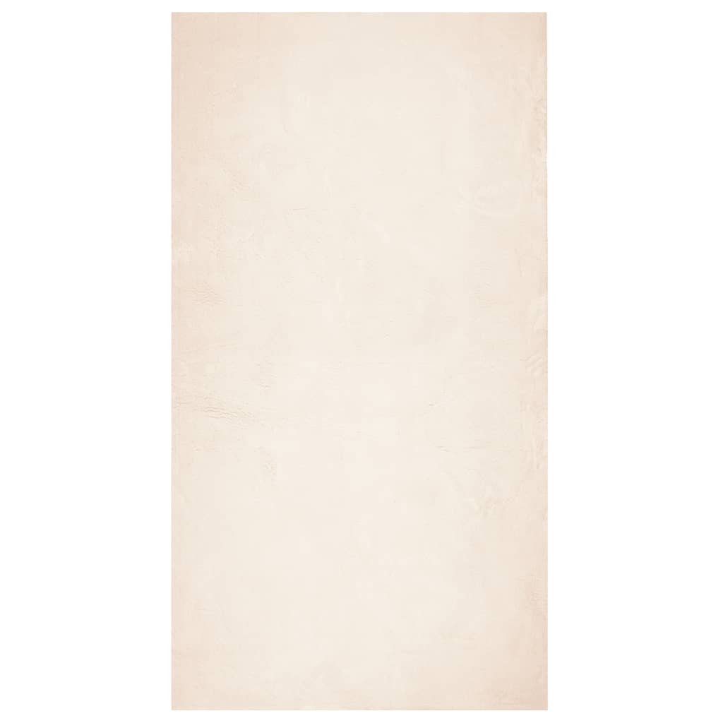 Teppich HUARTE Kurzflor Weich und Waschbar Beige 60x110 cm