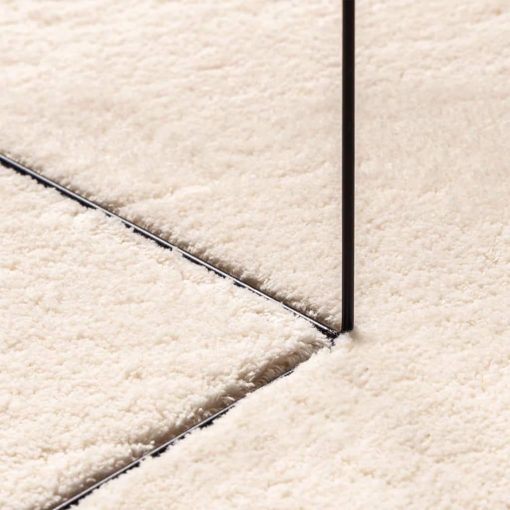 Teppich HUARTE Kurzflor Weich und Waschbar Beige 60x110 cm