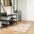 Teppich HUARTE Kurzflor Weich und Waschbar Beige 60x110 cm