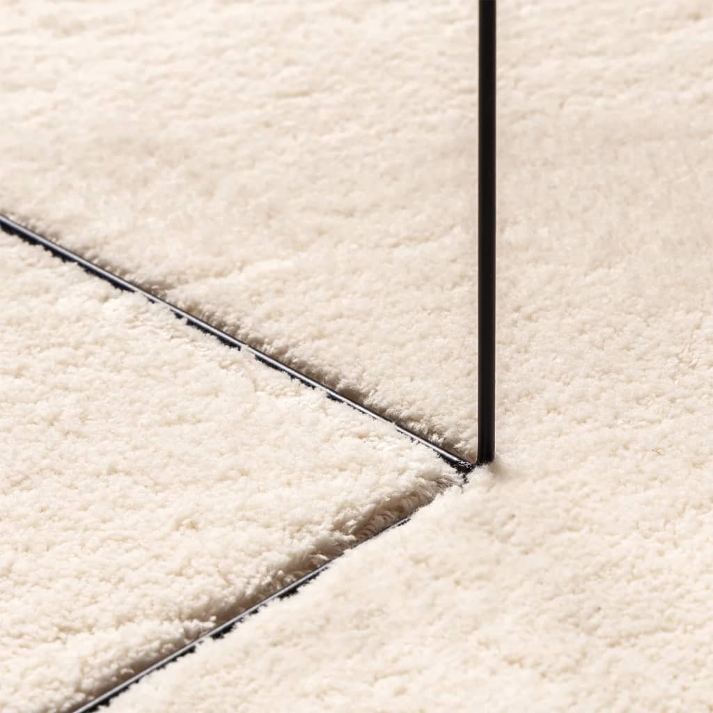Teppich HUARTE Kurzflor Weich und Waschbar Beige 80x250 cm