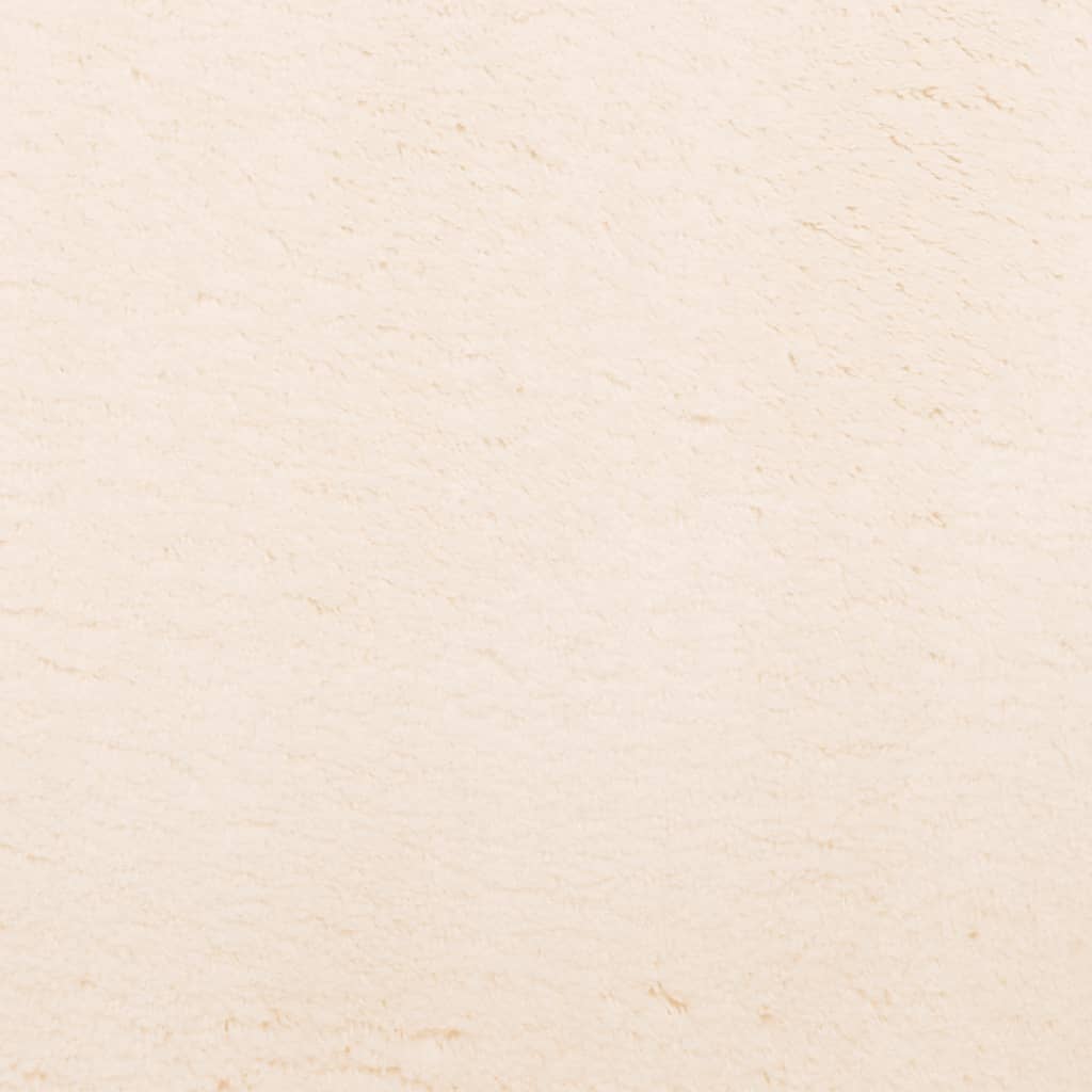 Teppich HUARTE Kurzflor Weich und Waschbar Beige 80x250 cm