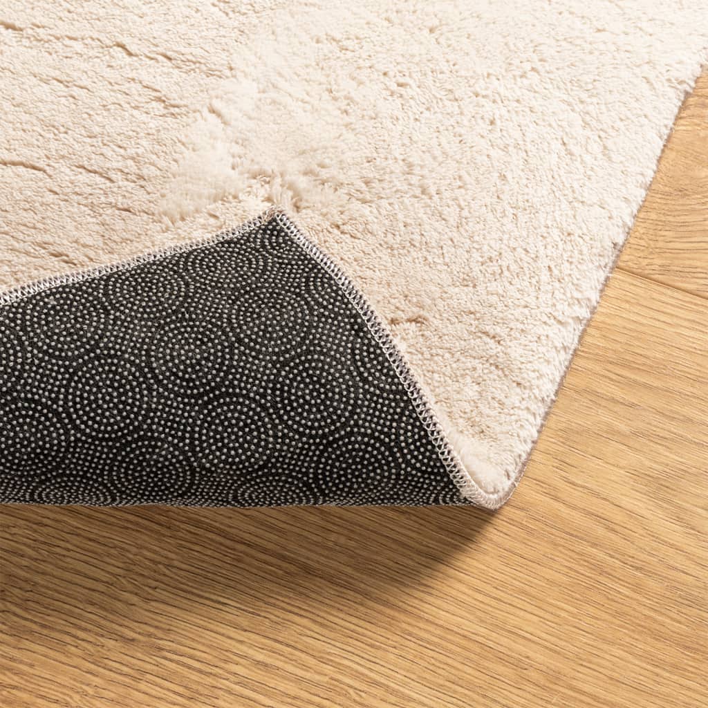 Teppich HUARTE Kurzflor Weich und Waschbar Beige 200x280 cm
