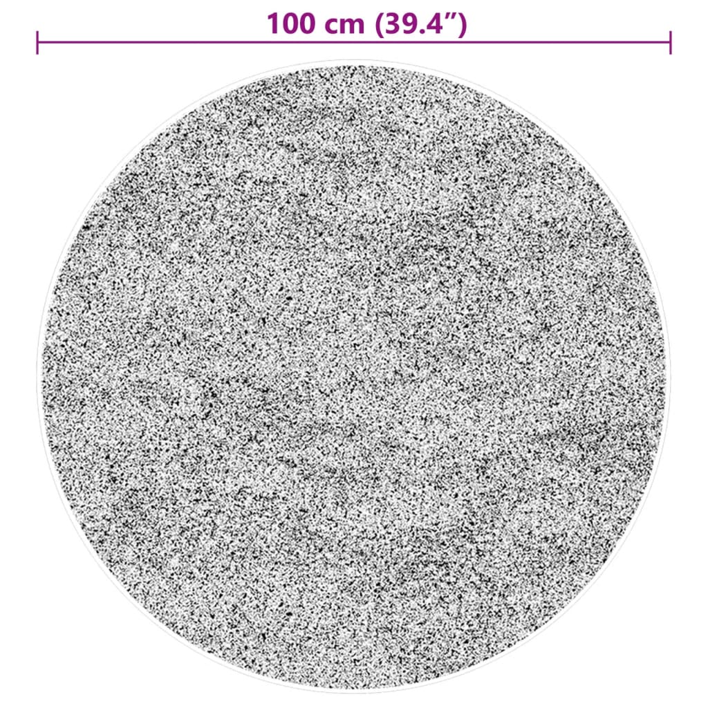 Teppich HUARTE Kurzflor Weich und Waschbar Beige Ø 100 cm