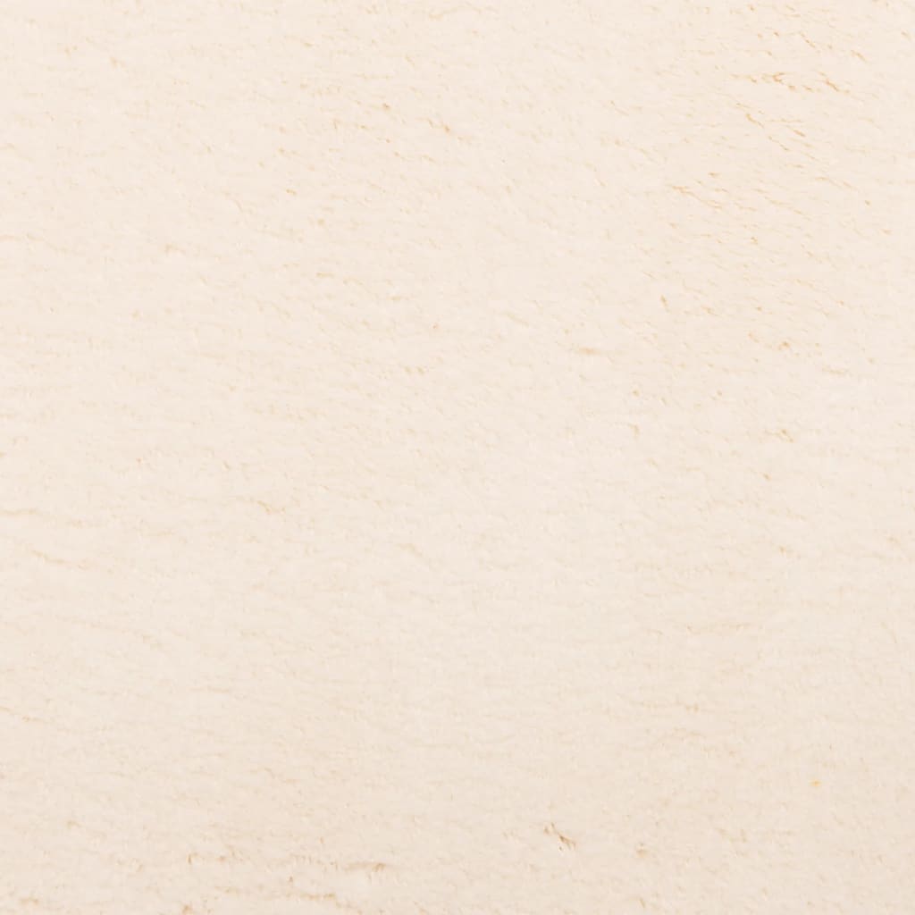 Teppich HUARTE Kurzflor Weich und Waschbar Beige Ø 160 cm