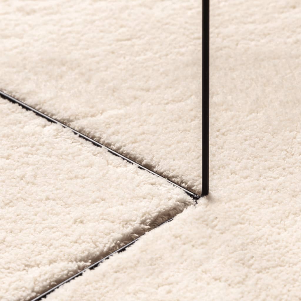 Teppich HUARTE Kurzflor Weich und Waschbar Beige Ø 200 cm