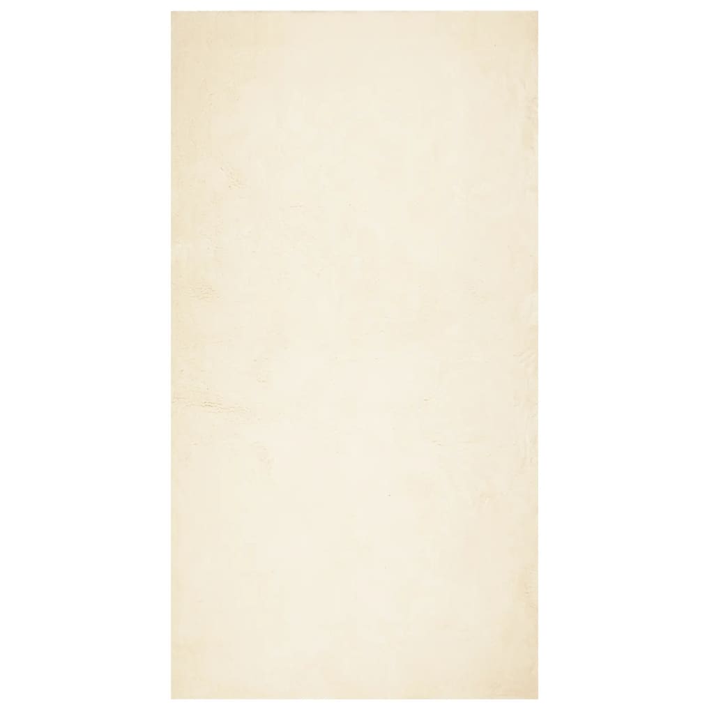 Teppich HUARTE Kurzflor Weich und Waschbar Creme 60x110 cm