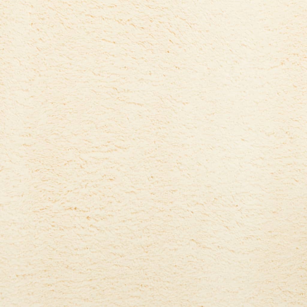 Teppich HUARTE Kurzflor Weich und Waschbar Creme 60x110 cm