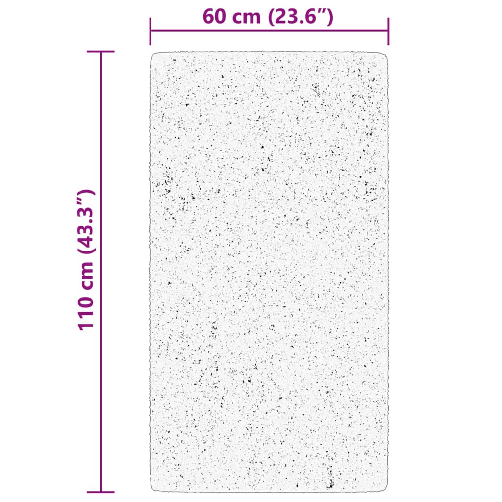 Teppich HUARTE Kurzflor Weich und Waschbar Creme 60x110 cm