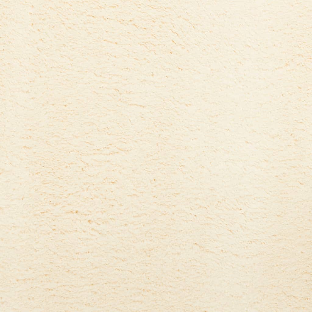 Teppich HUARTE Kurzflor Weich und Waschbar Creme 80x150 cm