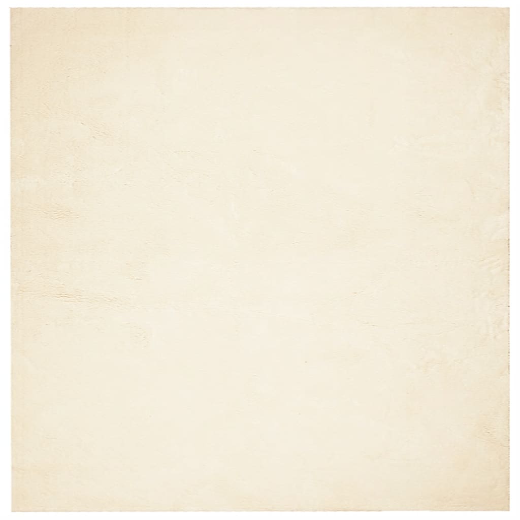 Teppich HUARTE Kurzflor Weich und Waschbar Creme 120x120 cm