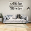 Teppich HUARTE Kurzflor Weich und Waschbar Creme 120x120 cm