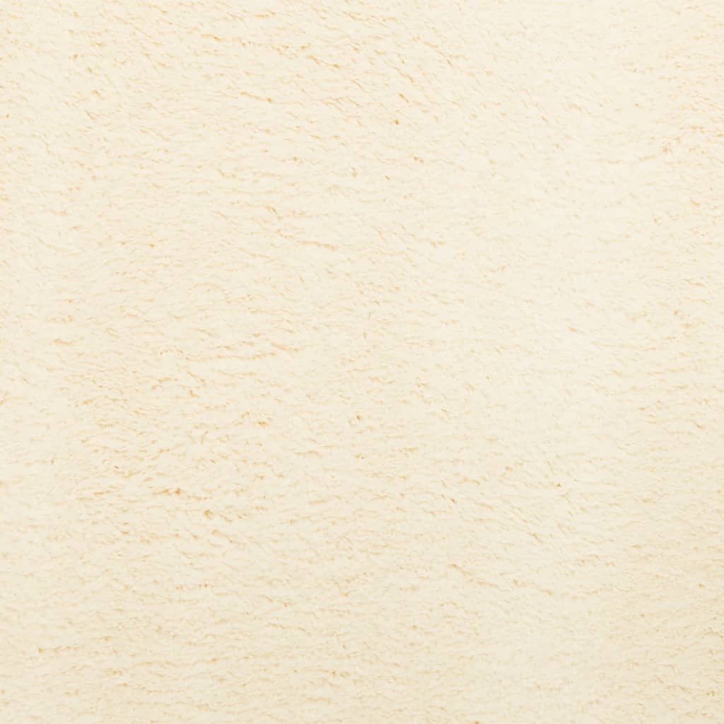 Teppich HUARTE Kurzflor Weich und Waschbar Creme 160x160 cm