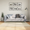 Teppich HUARTE Kurzflor Weich und Waschbar Creme 160x160 cm