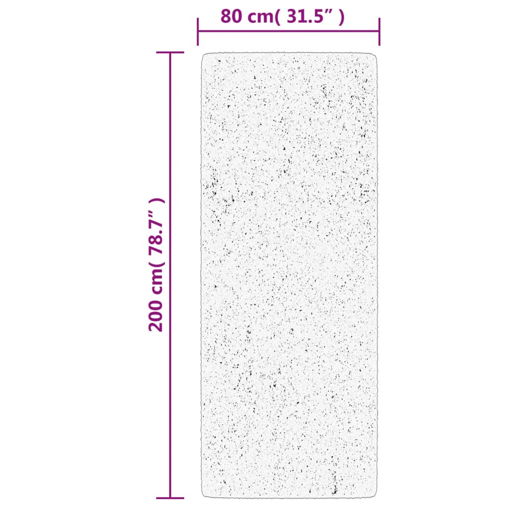Teppich HUARTE Kurzflor Weich und Waschbar Sandfarben 80x200 cm