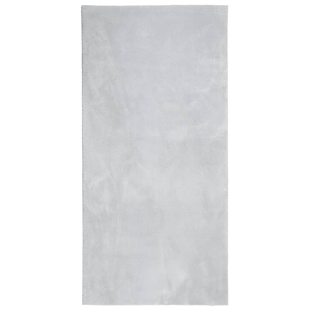 Teppich HUARTE Kurzflor Weich und Waschbar Grau 100x200 cm
