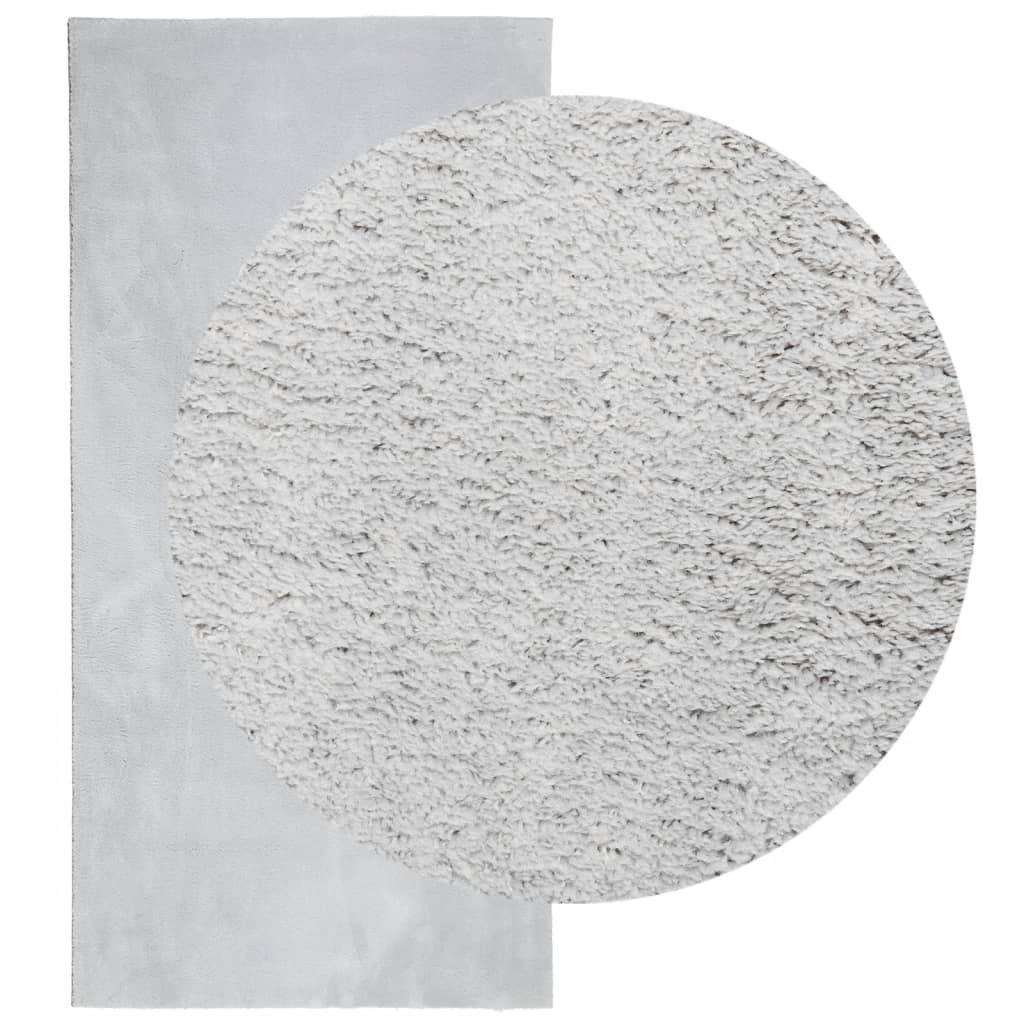 Teppich HUARTE Kurzflor Weich und Waschbar Grau 100x200 cm