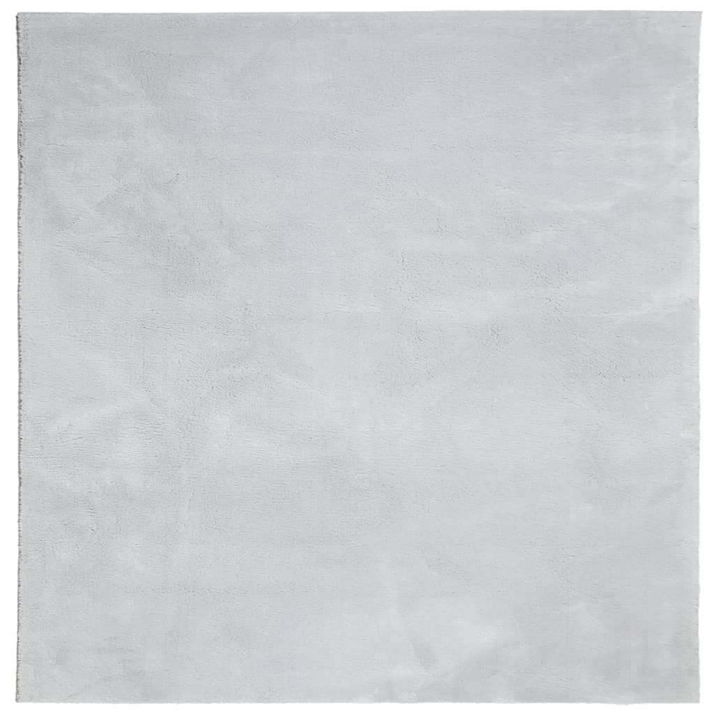 Teppich HUARTE Kurzflor Weich und Waschbar Grau 200x200 cm