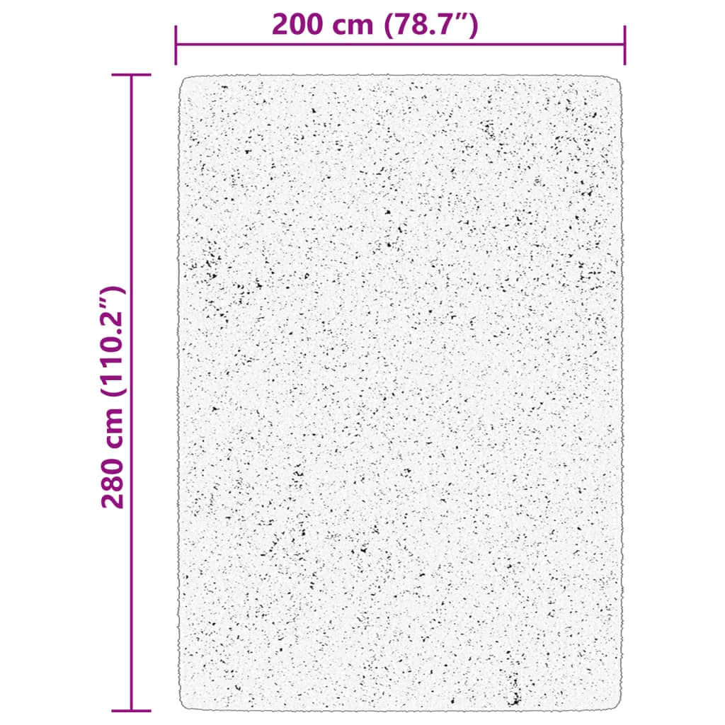 Teppich HUARTE Kurzflor Weich und Waschbar Grau 200x280 cm