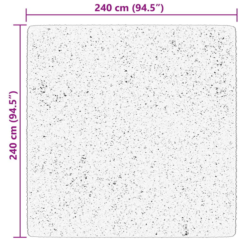 Teppich HUARTE Kurzflor Weich und Waschbar Grau 240x240 cm