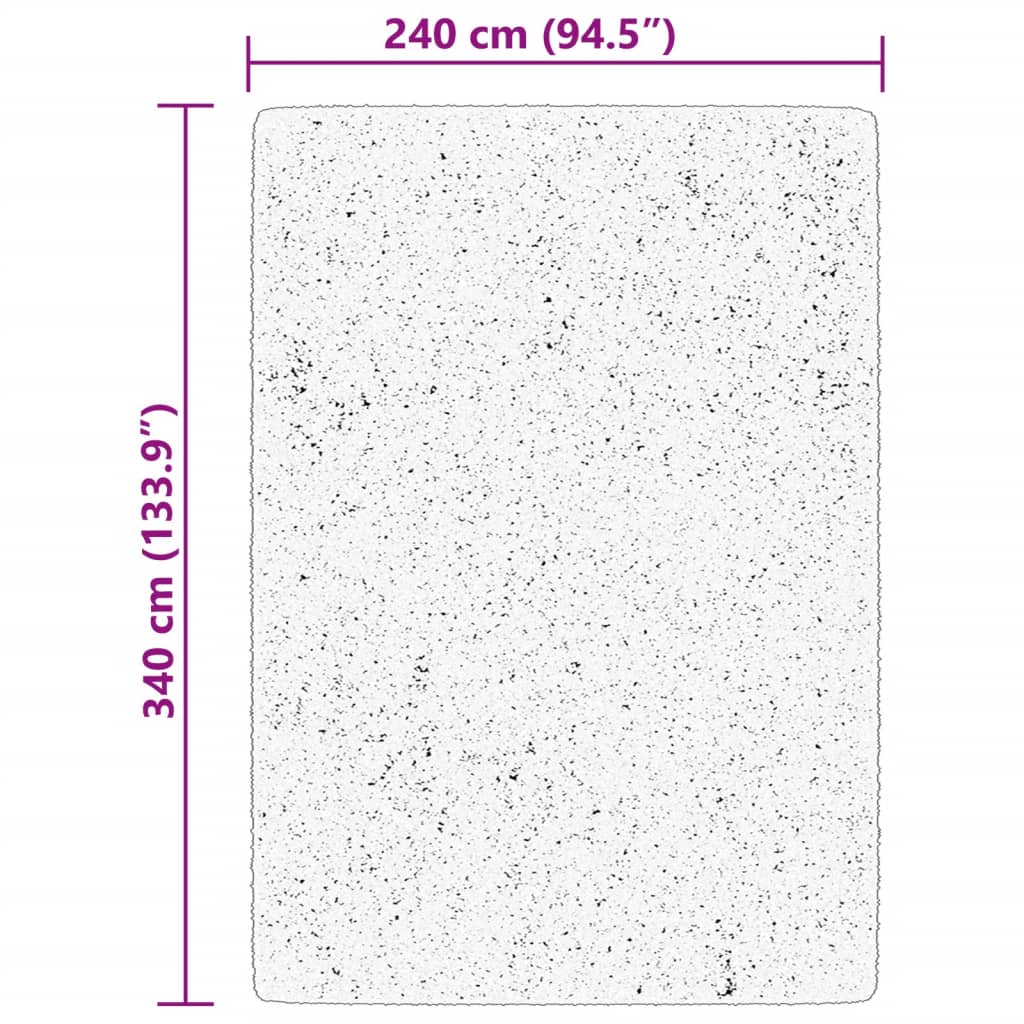 Teppich HUARTE Kurzflor Weich und Waschbar Grau 240x340 cm