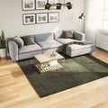 Teppich HUARTE Kurzflor Weich und Waschbar Waldgrün 240x240 cm