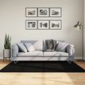 Teppich HUARTE Kurzflor Weich und Waschbar Schwarz 120x170 cm