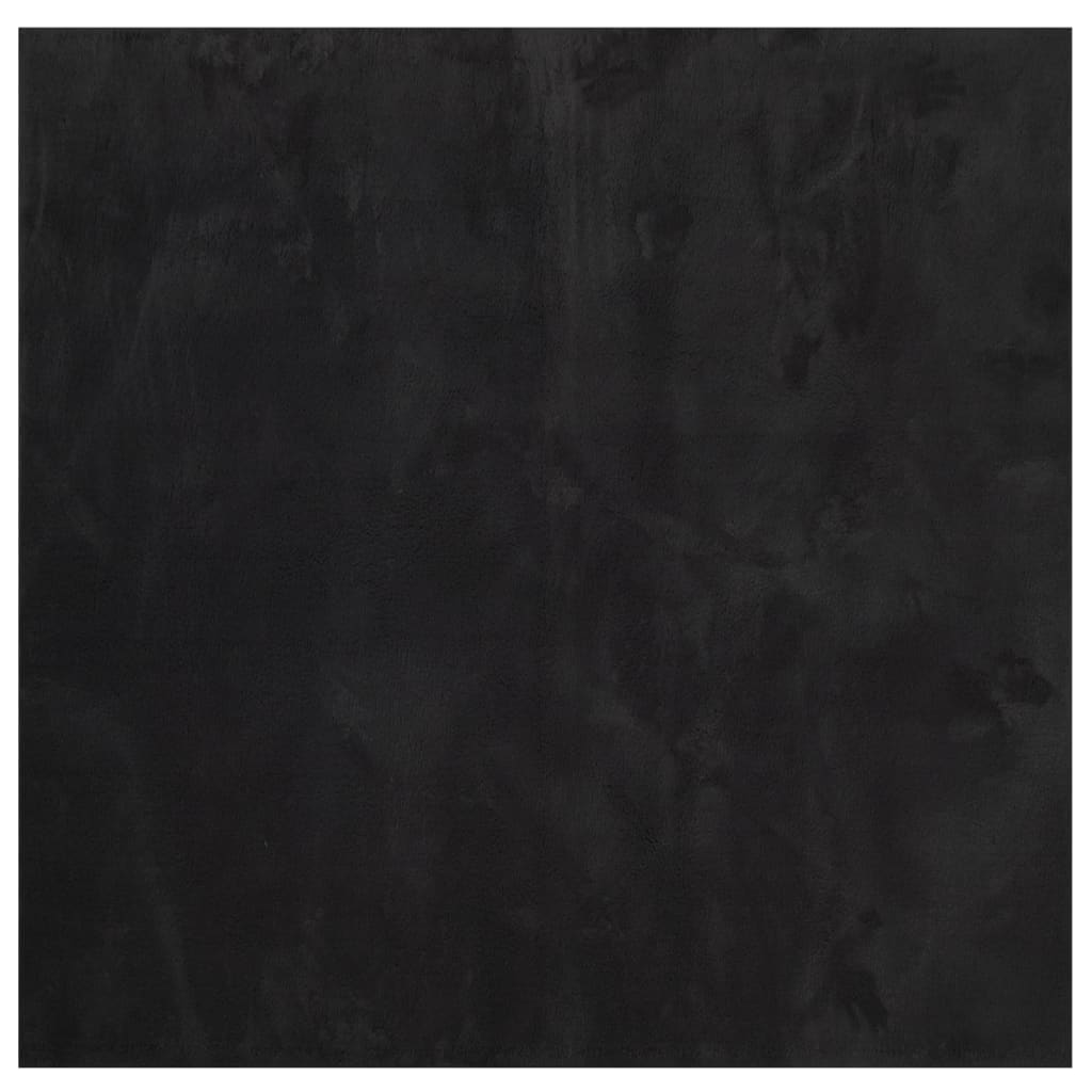 Teppich HUARTE Kurzflor Weich und Waschbar Schwarz 240x240 cm