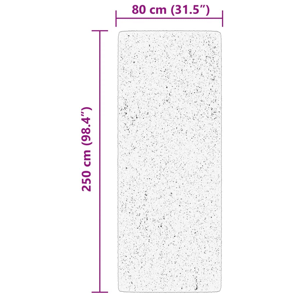 Teppich HUARTE Kurzflor Weich und Waschbar Blassrosa 80x250 cm