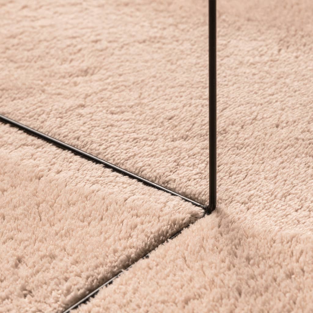 Teppich HUARTE Kurzflor Weich und Waschbar Blassrosa 200x200 cm