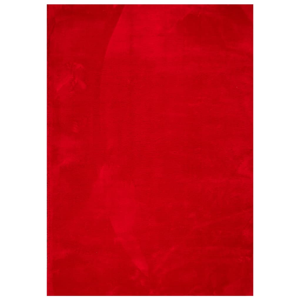 Teppich HUARTE Kurzflor Weich und Waschbar Rot 200x280 cm