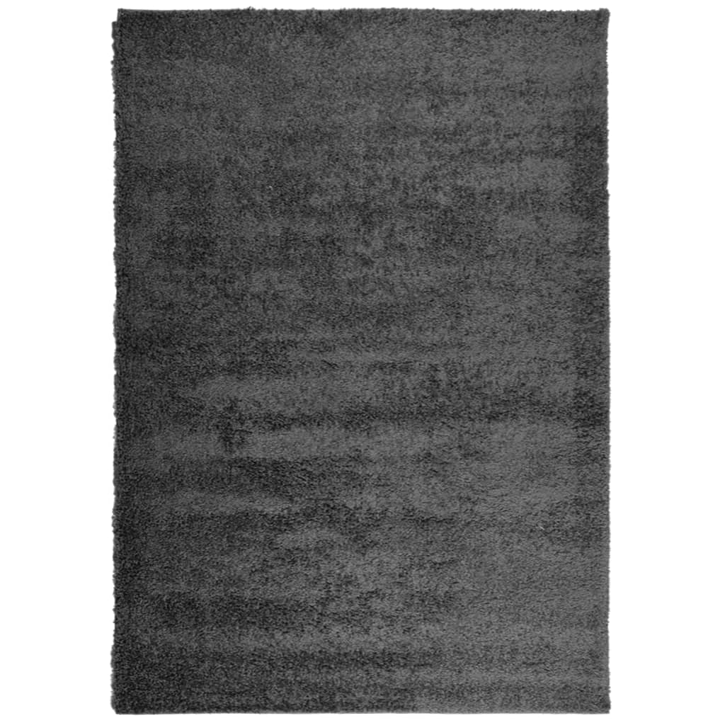 Shaggy-Teppich PAMPLONA Hochflor Modern Anthrazit 120x170 cm