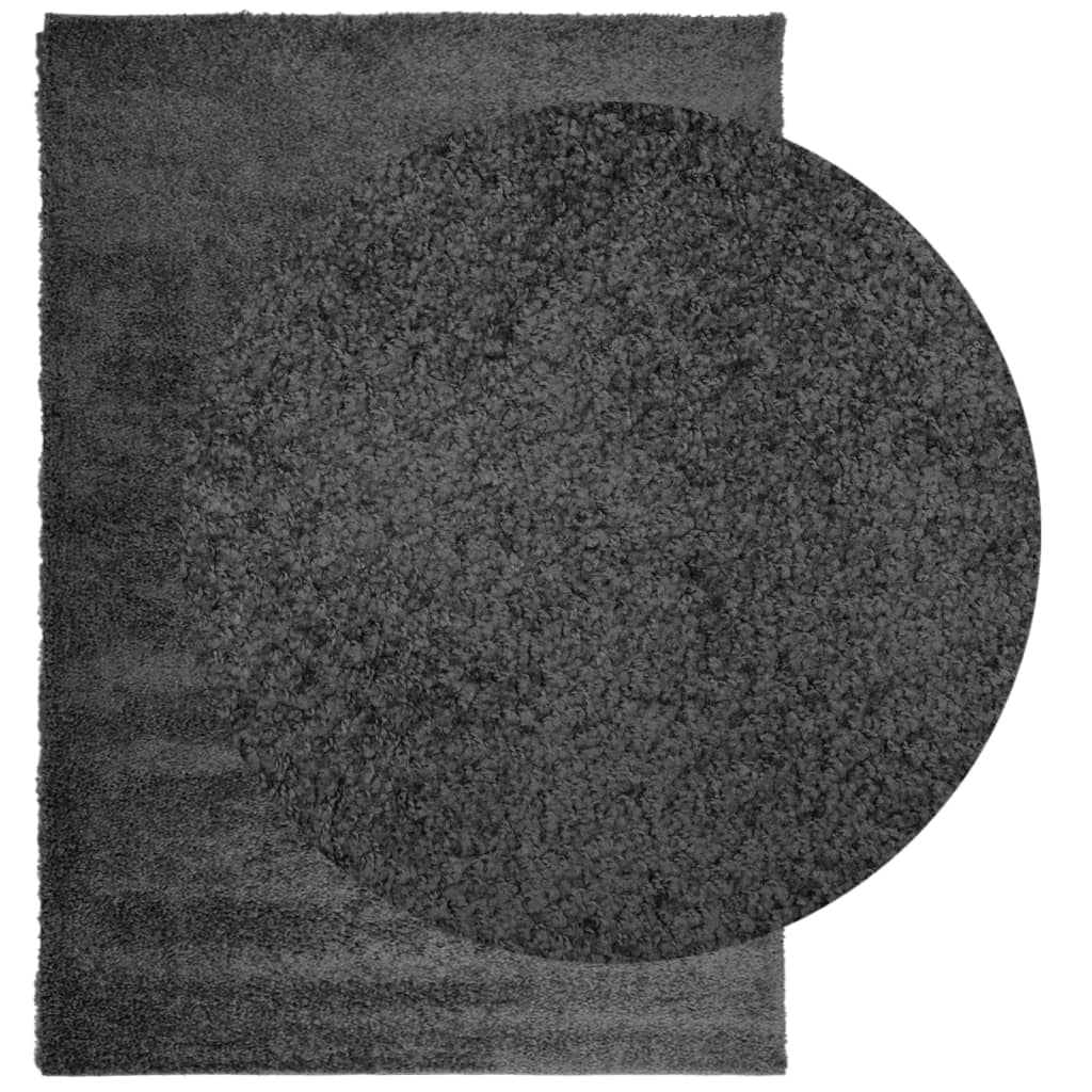 Shaggy-Teppich PAMPLONA Hochflor Modern Anthrazit 120x170 cm