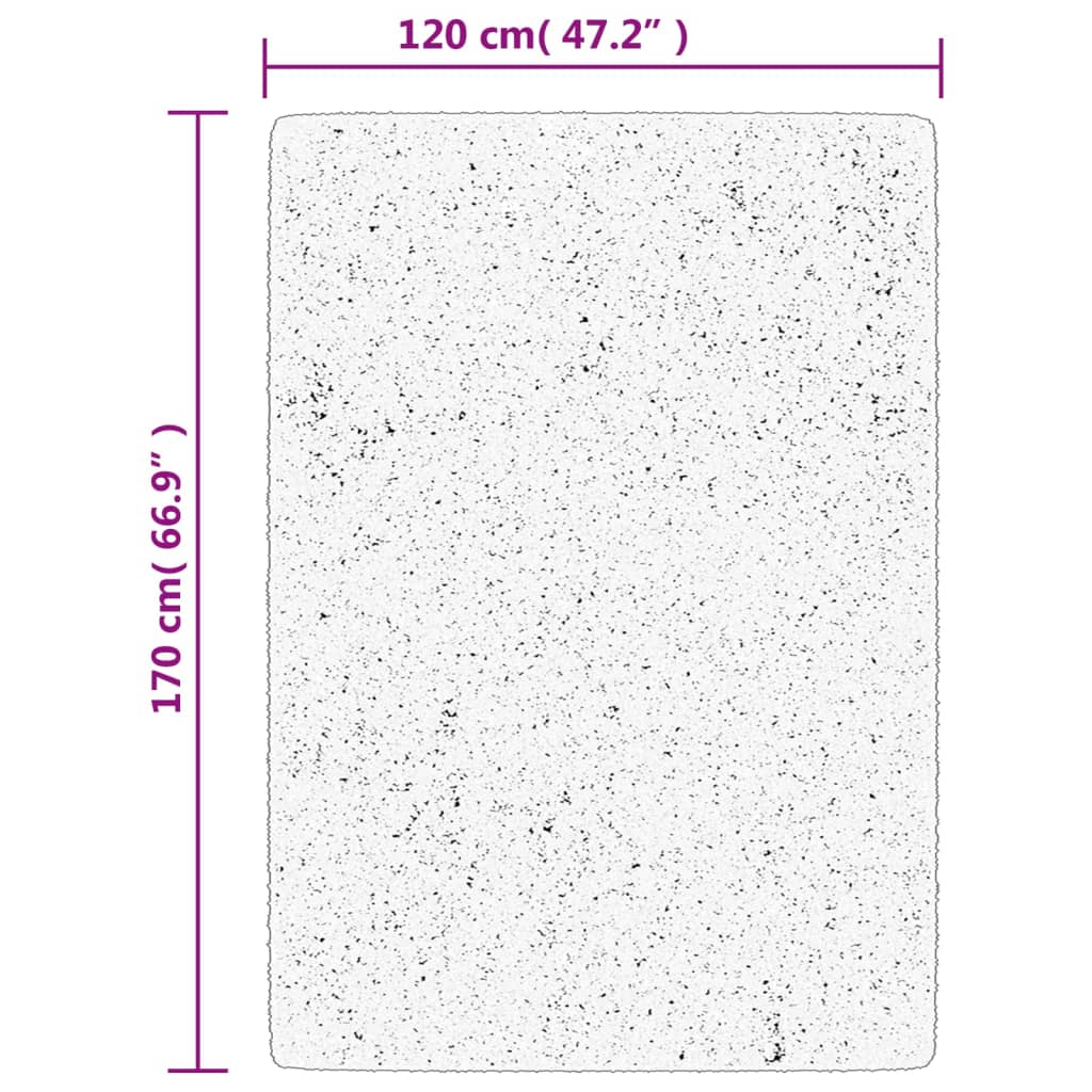 Shaggy-Teppich PAMPLONA Hochflor Modern Anthrazit 120x170 cm