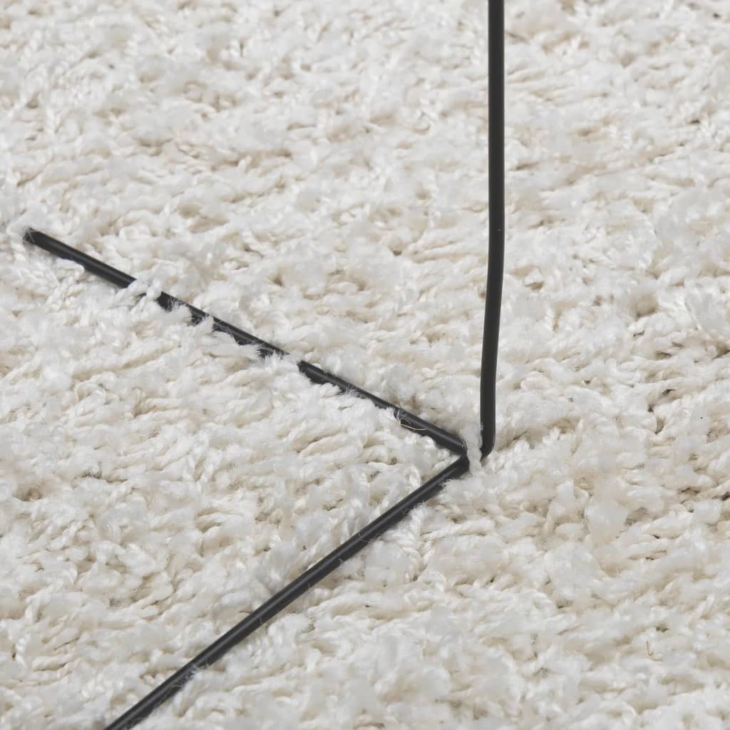 Shaggy-Teppich PAMPLONA Hochflor Modern Creme 120x170 cm