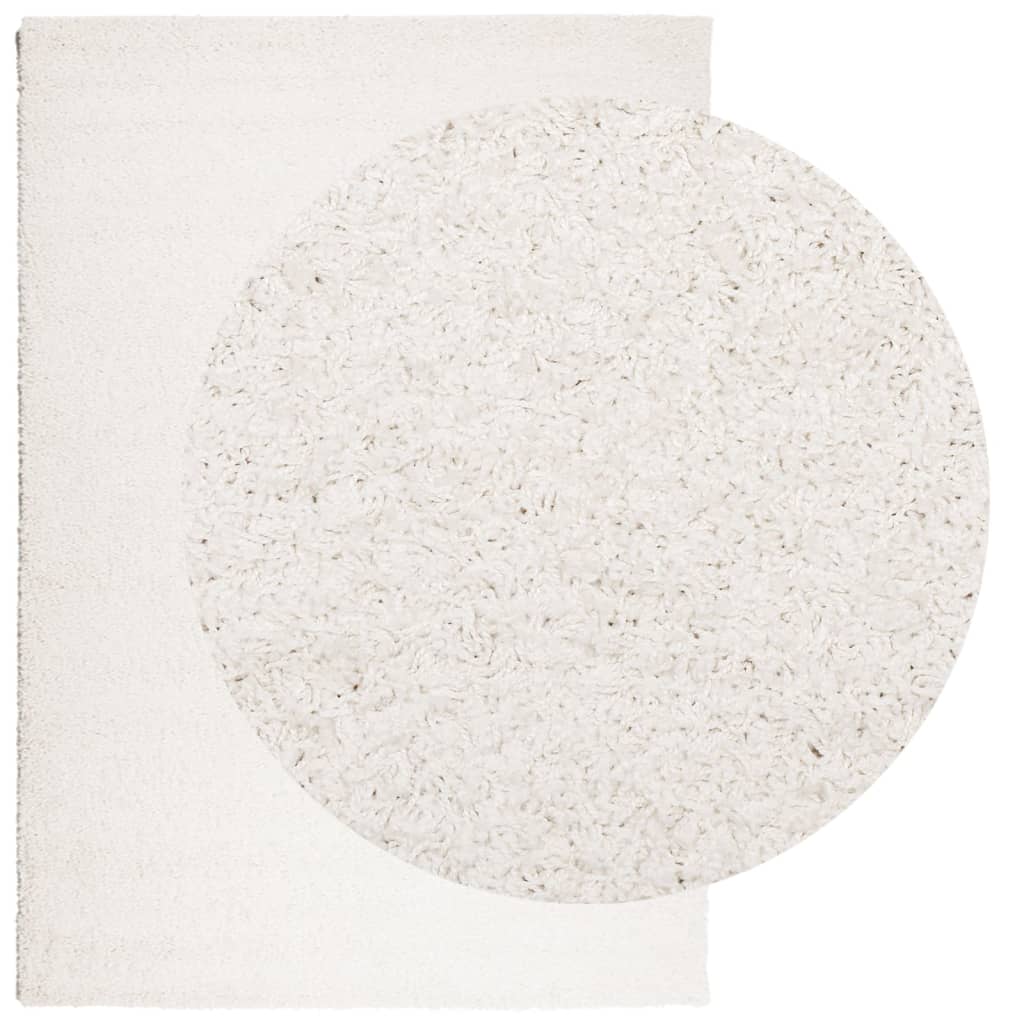 Shaggy-Teppich PAMPLONA Hochflor Modern Creme 140x200 cm