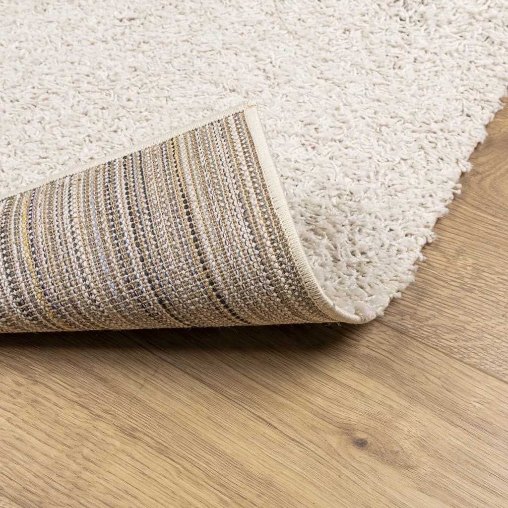 Shaggy-Teppich PAMPLONA Hochflor Modern Creme 140x200 cm