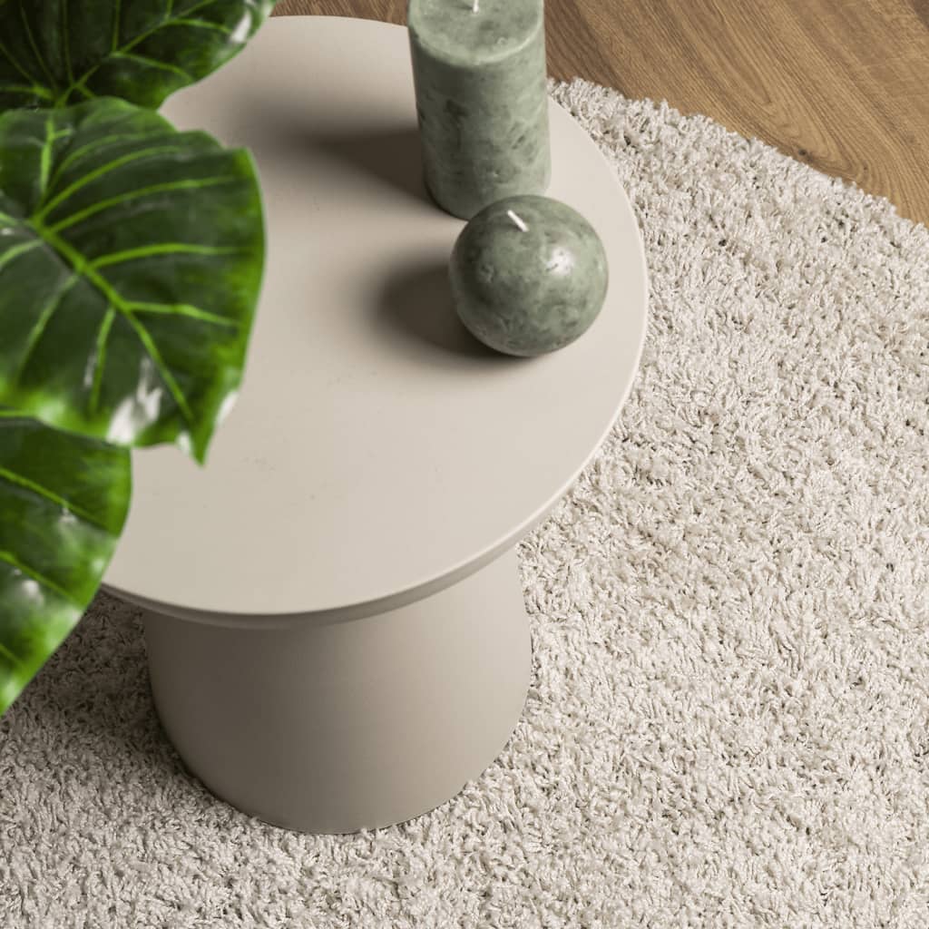 Shaggy-Teppich PAMPLONA Hochflor Modern Creme Ø 200 cm