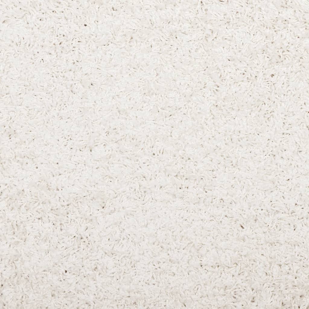 Shaggy-Teppich PAMPLONA Hochflor Modern Creme Ø 200 cm