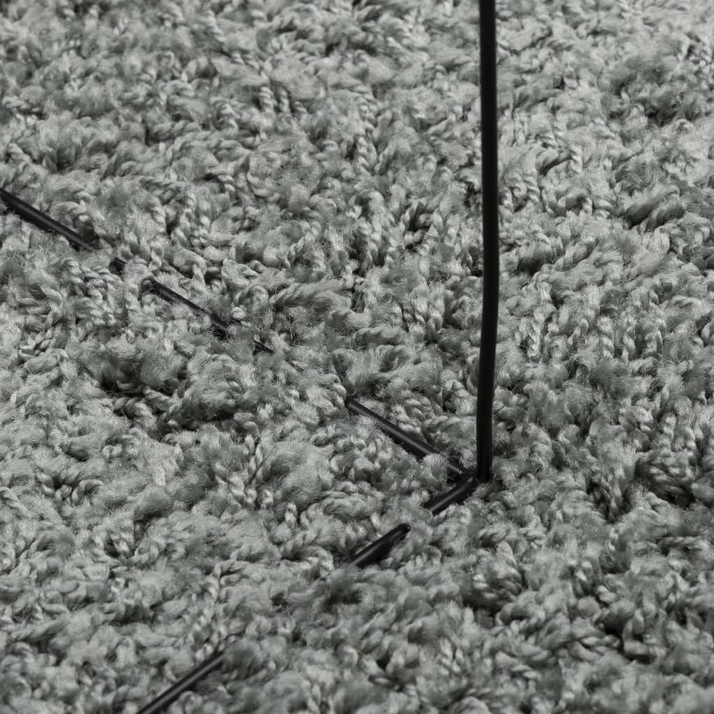 Shaggy-Teppich PAMPLONA Hochflor Modern Grün 80x200 cm