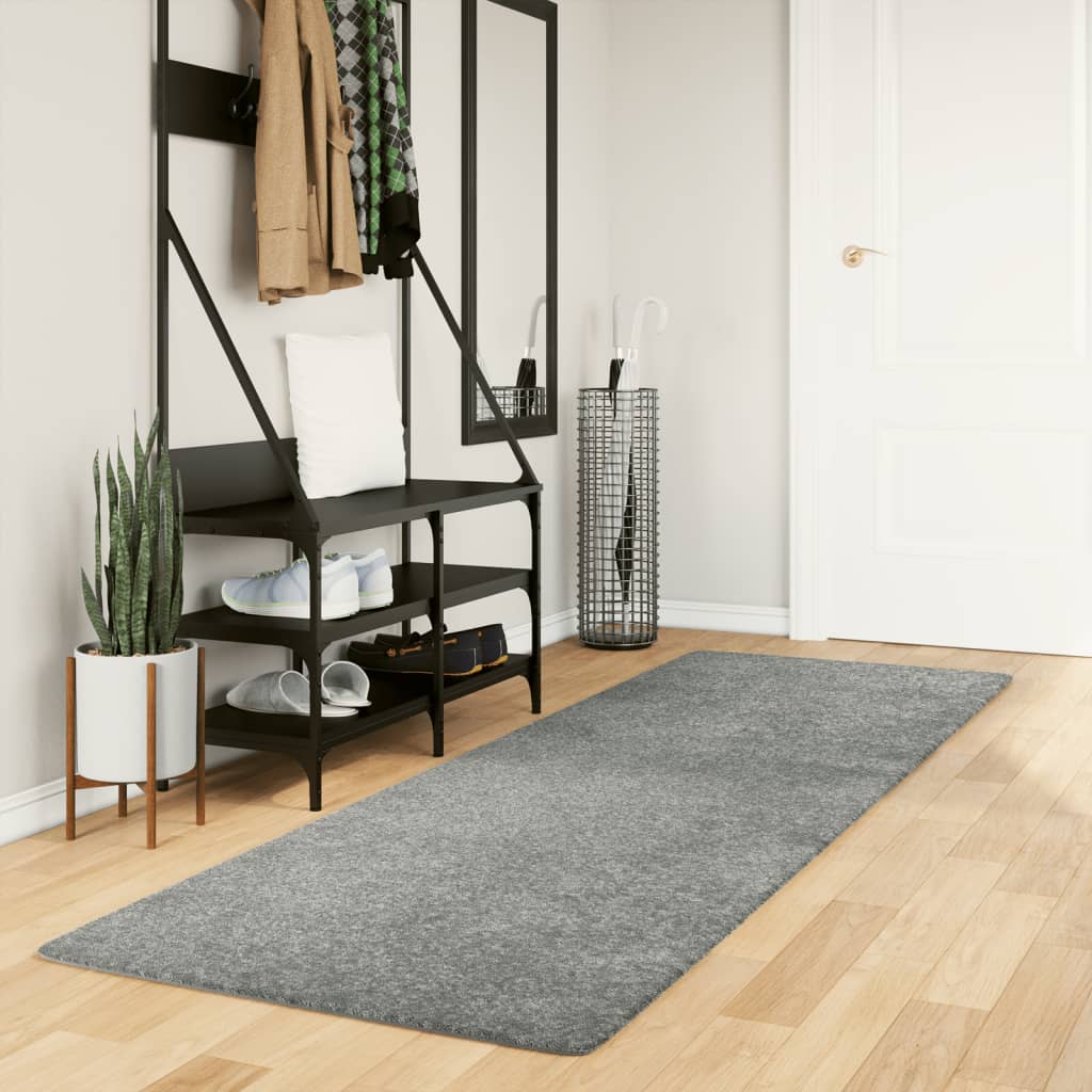 Shaggy-Teppich PAMPLONA Hochflor Modern Grün 80x250 cm