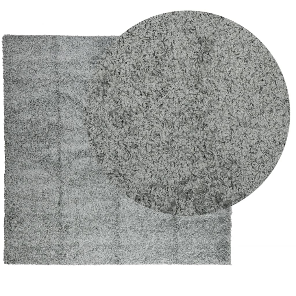 Shaggy-Teppich PAMPLONA Hochflor Modern Grün 160x160 cm
