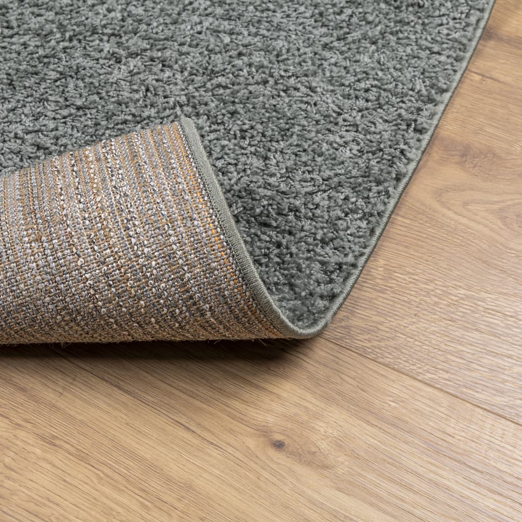 Shaggy-Teppich PAMPLONA Hochflor Modern Grün 160x160 cm