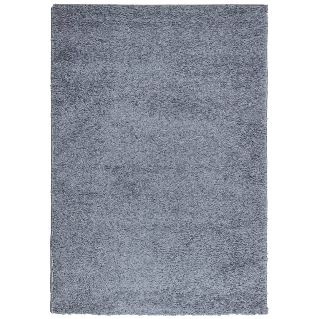 Shaggy-Teppich PAMPLONA Hochflor Modern Blau 140x200 cm