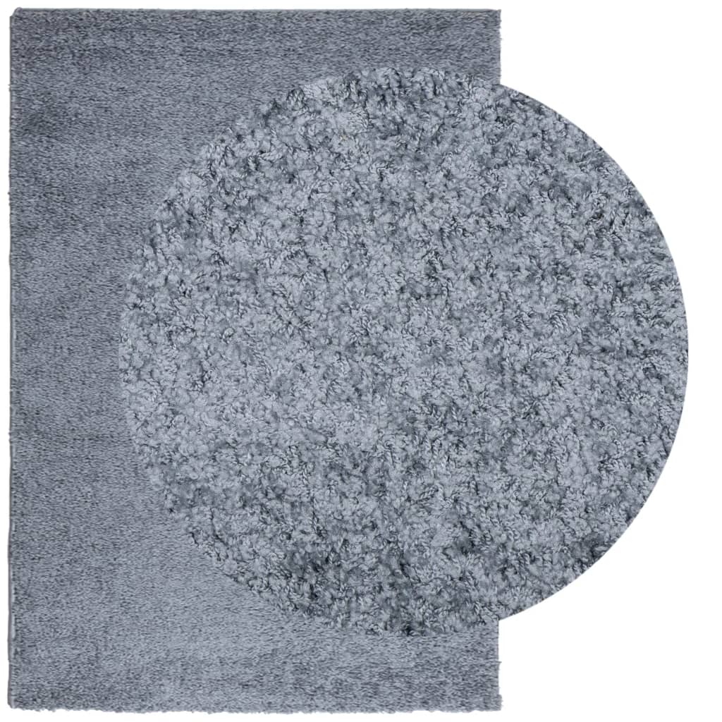 Shaggy-Teppich PAMPLONA Hochflor Modern Blau 140x200 cm